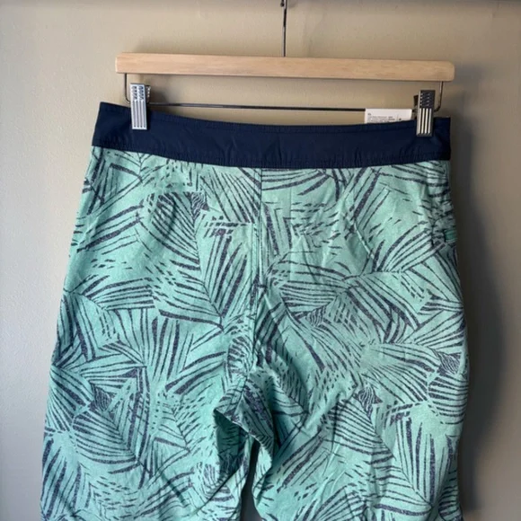 Patagonia Mens Stretch Wavefarer Boardshorts 21" Rain Fern Speckle Green Size 30 - Picture 3 of 5